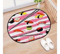 TropicalLife Kawaii - Tapete para puerta de entrada, para salón, cocina, hogar, baño, lavable, para interiores y exteriores, antideslizante, 40 x 60 cm