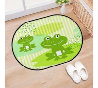 TropicalLife Kawaii - Tapete para puerta de entrada, salón, cocina, hogar, baño, alfombra lavable para interiores y exteriores, antideslizante, 40 x 60 cm