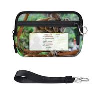 TropicalLife Koala - Cartera para mujeres, hombres, niños, niñas, niños, animales, koala, monedero, mini funda con cremallera para tarjetas con ventana de identificación, ligera, portátil, pequeña