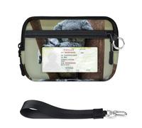 TropicalLife Koala On Tree - Cartera para mujeres, hombres, niños, niñas, niños, monederos Koala, mini funda con cremallera para tarjetas con ventana de identificación, ligera, portátil, pequeña bolsa