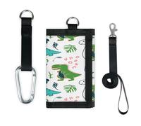 TropicalLife Lindo monedero Kawaii Dino delgado pequeño bolsillo organizador de dinero divertido dinosaurio ligero portátil monedero