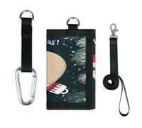 TropicalLife Merry Christmas - Cartera de perezoso delgado y pequeño bolsillo organizador de dinero, bolsa ligera y portátil