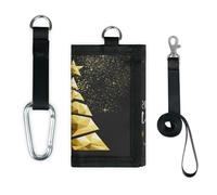 TropicalLife Merry Christmas - Cartera delgada de bolsillo pequeño organizador de dinero, bolsa de Navidad ligera y portátil