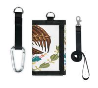 TropicalLife México - Cartera delgada con diseño de águila y escudo de brazo, bolsa organizadora de dinero ligera y portátil