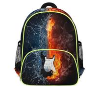 TropicalLife Mochila de guitarra para niños y niñas, con guitarra eléctrica, bonita mochila pequeña para niños, mochila escolar, viajes, mochila casual, Color, 11.7 L