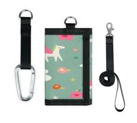 TropicalLife Monedero delgado y pequeño con diseño de unicornios mágicos, bolsa organizadora de dinero, ligera, portátil