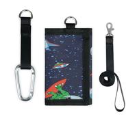 TropicalLife Monedero organizador de dinero con diseño de dinosaurio astronauta, ligero, portátil, con bolsillo pequeño