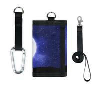 TropicalLife Night Moon Wolf - Cartera delgada de bolsillo pequeño para organizar dinero, bolsa ligera y portátil