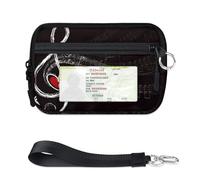 TropicalLife Notes and Love - Cartera con diseño de corazón para mujeres, hombres, niños, niñas, niños, billeteras, billeteras, billeteras con cremallera, con ventana de identificación, ligera