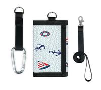TropicalLife Sailboat Anchor - Monedero delgado y pequeño con diseño de ancla de ancla, ligera, portátil