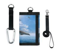TropicalLife Summer Sea Dolphins - Cartera delgada y pequeña con bolsillo organizador de dinero, diseño de delfines, ligero y portátil
