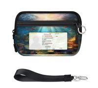 TropicalLife Tropic Underwater World Ocean - Cartera para mujeres, hombres, niños, niñas, niños, monederos con cremallera y ventana de identificación, ligera, portátil, pequeña bolsa organizadora de