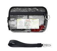 TropicalLife Umbrella - Cartera con diseño de la Torre Eiffel de París para mujeres, hombres, niños, niñas, niños, monederos pequeños con cremallera y ventana de identificación, ligera, portátil