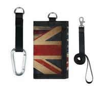 TropicalLife Vintage Art America - Cartera delgada con diseño de bandera del Reino Unido, bolsa organizadora de dinero ligera y portátil