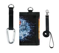 TropicalLife Yin Yang Fire Water - Cartera delgada y pequeña para guardar dinero, bolsa organizadora de dinero Yin Yang ligera y portátil