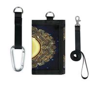 TropicalLife Yingyang - Cartera de mandala delgada y pequeña con bolsillo organizador de dinero, bolsa étnica Yingyang ligera y portátil