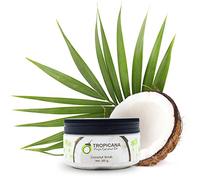 Tropicana Oil - Exfoliante corporal de coco natural, 250 g, con aceite de coco, manteca de karité y cáscara de coco en polvo, exfoliante de ducha, cosmética natural para hombres y mujeres, exfoliante