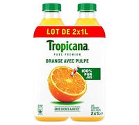 Tropicana Zumo de naranja con pulpa - 2 botellas de 1 litro
