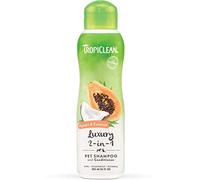 Tropiclean Luxury 2 In 1 Pet Shampoo Conditioner Papaya Coconut 355 ml