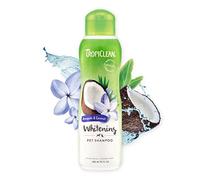 TropiClean Awapuhi Champú blanqueador de coco para perros para batas blancas y todo tipo de pelajes | Champú natural para mascotas | Amigable con los gatos | Hecho en los EE. UU. | 355 ml