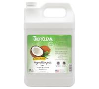 TropiClean Champú para Mascotas - Hipoalergénico - Limpia Suavemente, Hidrata la Piel Sensible y el Manto I para Perros y Gatos I Sin Parabenos, Colorantes, Jabón - Coco Delicado, 3,78 L