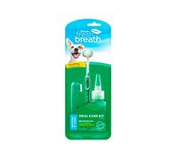 Tropiclean Fresh Breath by Kit de Cuidado Bucal para Perros Pequeños - Elimina la Placa y el Sarro - Incluye Cepillo de Dientes TripleFlex, Cepillo de Dedo y Gel de Cepillado - 59 ml
