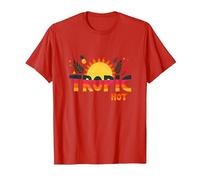 Trópico como su Verano Caliente Divertido piña Sol, Hawaianos Camiseta, Hombre, Rojo, XXL