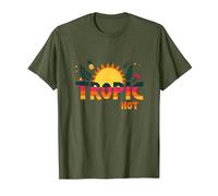 Trópico como su Verano Caliente Divertido piña Sol, Hawaianos Camiseta, Hombre, Verde Oliva, 3XL
