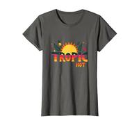 Trópico como su Verano Caliente Divertido piña Sol, Hawaianos Camiseta, Mujer, Asfalto, S