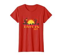 Trópico como su Verano Caliente Divertido piña Sol, Hawaianos Camiseta, Mujer, Rojo, XXL