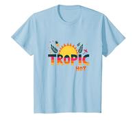 Trópico como su Verano Caliente Divertido piña Sol, Hawaianos Camiseta, Niños, Azul Bebé, 12 años