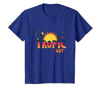 Trópico como su Verano Caliente Divertido piña Sol, Hawaianos Camiseta, Niños, Azul Real, 12 años