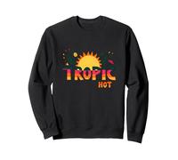 Trópico como su Verano Caliente Divertido piña Sol, Hawaianos Sudadera, Unisex para Adultos, Negro, M