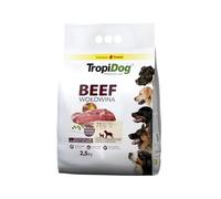 TROPIDOG Premium Adult M&L Beef & Rice 2,5kg - Alimento Rico en Carne bovina, con arroz, para Perros Adultos de Razas Medianas y Grandes