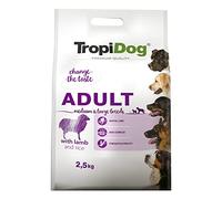 TROPIDOG Premium Adult M&L Lamb & Rice 2,5kg - Alimento Premium con Cordero y arroz destinado para Perros Adultos de Razas Medianas