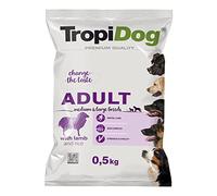 TROPIDOG Premium Adult M&L Lamb & Rice 500 g - Alimento Premium con Cordero y arroz destinado para Perros Adultos de Razas Medianas