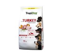 TROPIDOG Premium Adult M&L Turkey&Rice 12kg - Alimento para Perros Adultos de Razas Medianas y Grandes