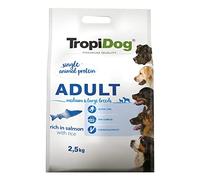 TROPIDOG Premium Adult Medium & Large Rich IN Salmon 2,5kg - alimento Premium Rico en salmón, con arroz, para Perros Adultos de Razas Medianas