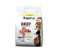 TROPIDOG Premium Adult Small Beef & Rice 2,5kg - Alimento Rico en Carne bovina, con arroz, para Perros Adultos de Razas pequeñas