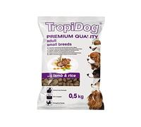 TROPIDOG Premium Adult Small Lamb & Rice 500g - alimento Premium con Cordero y arroz para Perros Adultos de Razas pequeñas