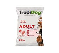 TROPIDOG Premium Adult Small Turkey & Rice 500g - alimento Premium con Pavo y arroz para Perros Adultos de Razas pequeñas