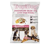 TROPIDOG Premium Junior Large Turkey & Rice 500g - Alimento Rico en Pavo, con arroz, para Cachorros de Razas Grandes y Perras Durante el periodo del Embarazo y de la Lactancia
