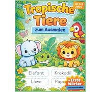 Tropische Tiere: zum ausmalen