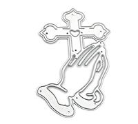 Troquel de corte de crucifijo de acero al carbono, exquisito, plantillas de troquelado para álbumes de recortes, tarjetas, accesorios, plantilla de Pascua para pintar