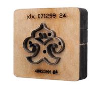 Troquel de corte de cuero con base de madera Cortador de perforación de acero de aleación para trabajos de cuero, tela, manualidades, 40 x 35 mm, herramienta artesanal versátil