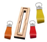 Troquel de corte de cuero para llavero de cuero, 170 x 25 mm, herramienta de estampado de base de madera, plantilla de grabado en relieve