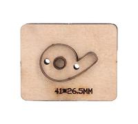 Troquel de corte de cuero y metal en forma de número 6, molde para cortar cuero DIY, troquel de punzón de acero aleado con base de abedul para cortes de borde limpio en cuero,