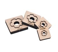 Troquel de corte de flores, exquisito molde para cortar cuero de aleación de acero para manualidades, cartón, arcilla, tela de madera, juego de 4 piezas de 30 mm a 70 mm