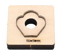 Troquel de corte en forma de pétalo para cuero, molde de punzonado en acero aleado para manualidades DIY, troquel de corte preciso de 50 x 50 mm con alta dureza para cartón,