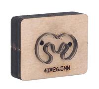 Troquel de Corte en Forma Número 3, 41x26,5 mm, Aleación de Acero y Madera de Abedul - Corte Preciso, Bordes Limpios, Versátil para Cuero y Manualidades